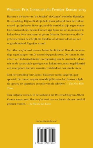 Moussa, of de dood van een Arabier - achterkant